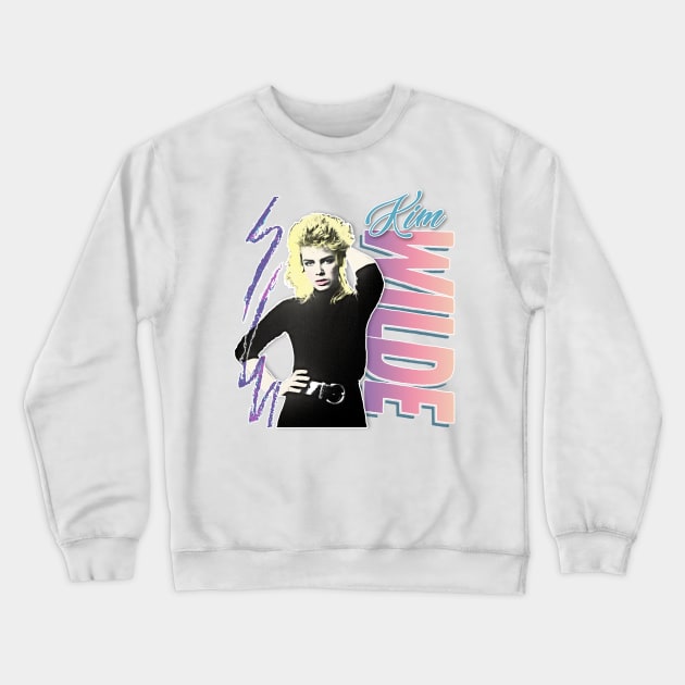 Kim Wilde Retro 80s Aesthetic Design Crewneck Sweatshirt by DankFutura